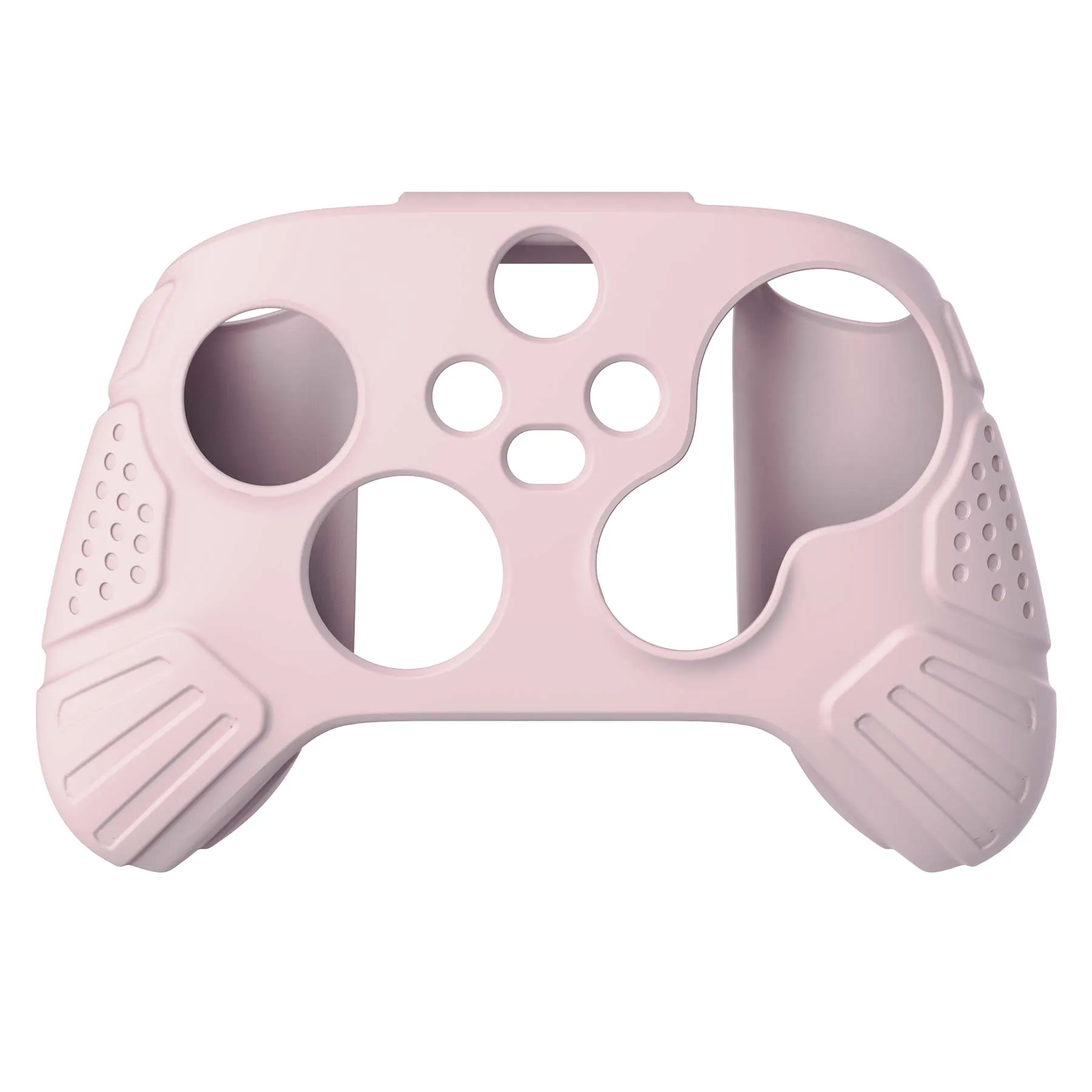 PlayVital Guardian Edition Pink Ergonomic Soft Anti-slip Controller Silicone Case Cover, Rubber Protector Skins with White Joystick Caps for Xbox Series S and Xbox Series X Controller - HCX3005