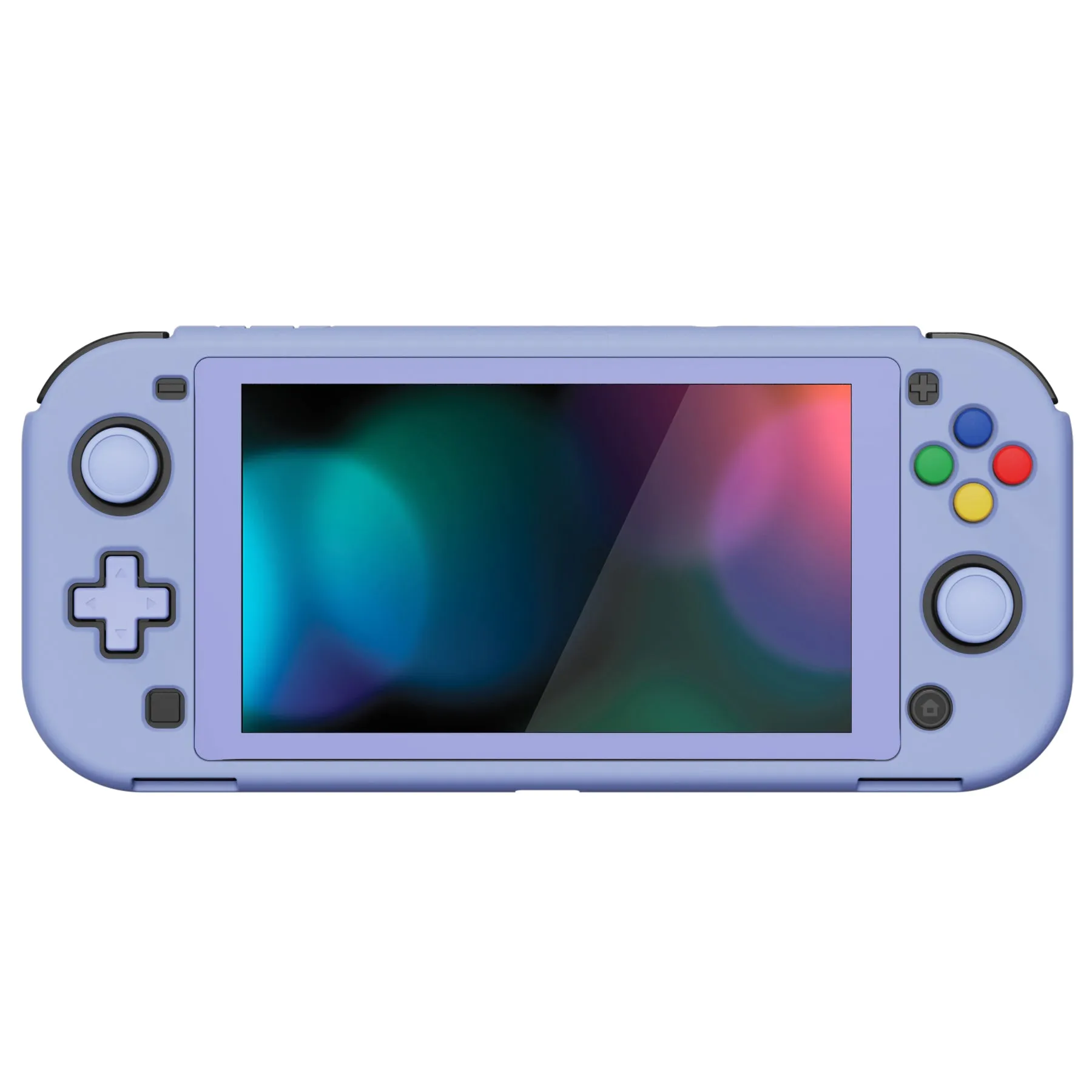 PlayVital ZealProtect Protective Case for Nintendo Switch Lite, Hard Shell Ergonomic Grip Cover for Nintendo Switch Lite with Screen Protector & Thumb Grip Caps & Button Caps - Light Violet - PSLYP3004