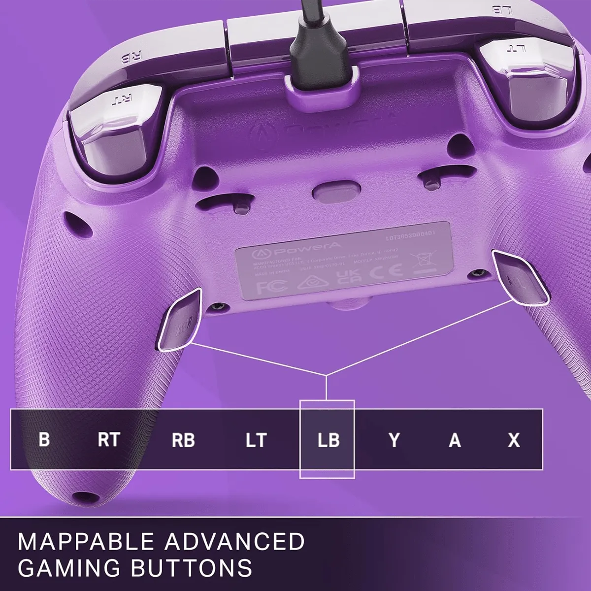 PowerA Advantage Wired Controller For Xbox Series X|S With 2 Mappable Buttons - Royal Purple