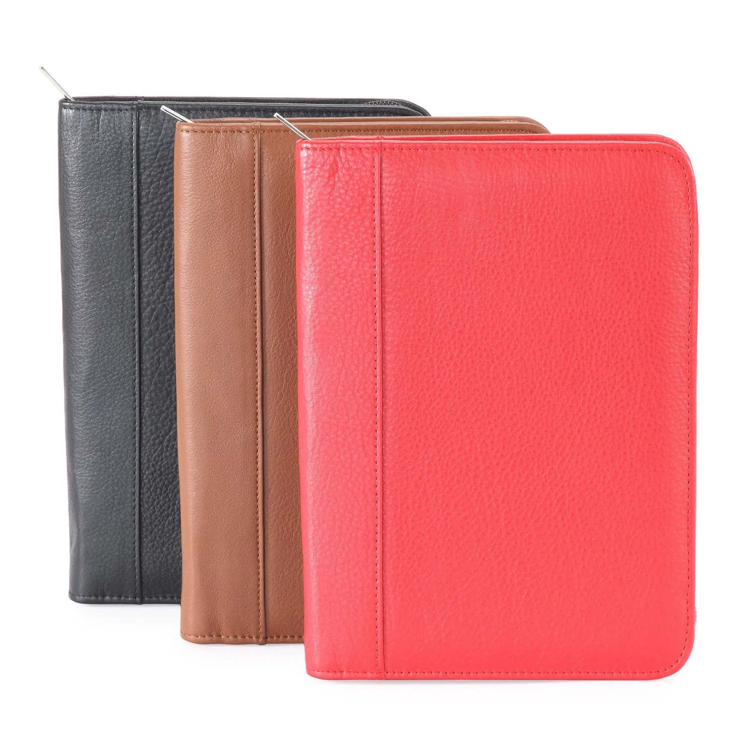 Pratico - leather A5 zip around Organizer #OS01 Red