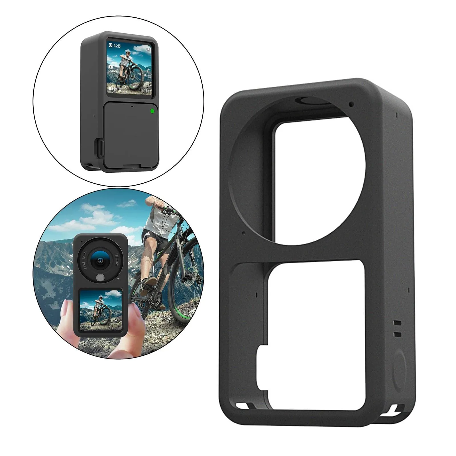 Protective Soft Silicone Case for DJI Action 2 Camera | Sports Camera Accessories - Black