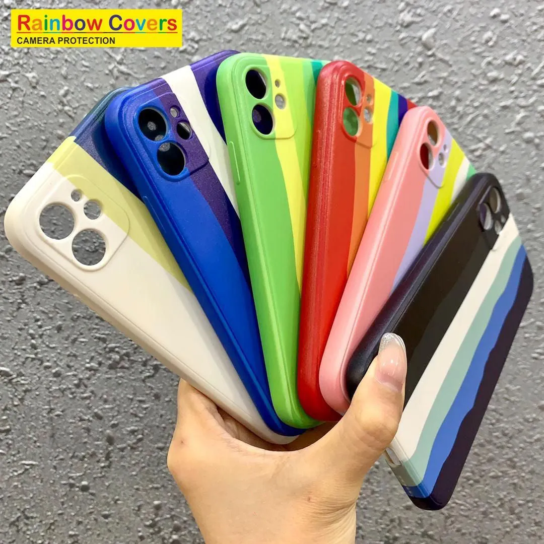 Rainbow Soft Print Case For Iphone