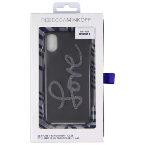 Rebecca Minkoff Be More Transparent Case for Apple iPhone Xs / X - Smoke/Glitter