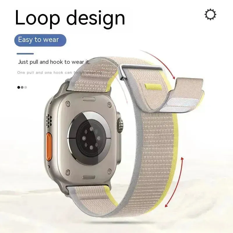 Replaceable Nylon Loop Watch band suitable for iwatch