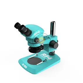 RF4 RF-7050 144 Optical Stereo Binocular Microscope 7-50X Continuous Zoom HD Wide Angle Eyepiece Adjustable 144 LED Light