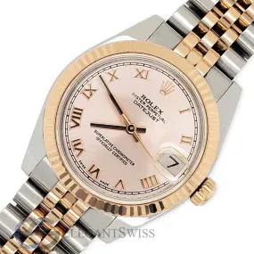 Rolex Datejust 31mm Factory Pink Roman Dial Rose Gold/Steel TFJ-142508314