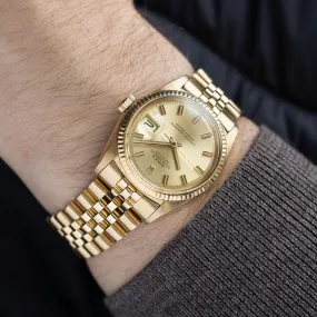 Rolex Datejust Wide Boy Dial in 18 k Yellow Gold ref 1601