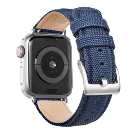 SailclothBlue watch bands for Apple watch 38, 40, 41, 42, 44, 45 mm