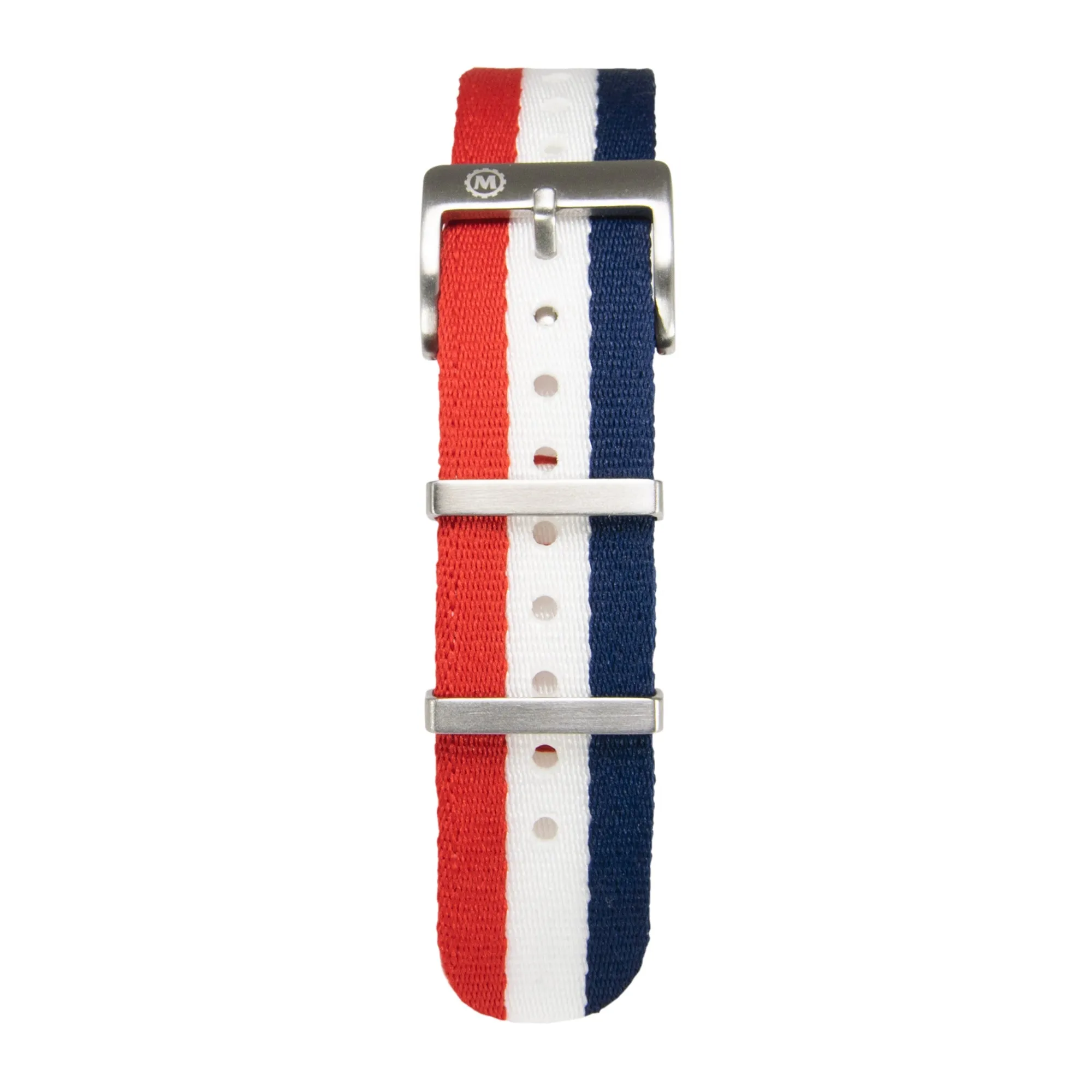 Seat-Belt Weave Nylon DEFSTAN Strap, Red, White & Blue, 20mm