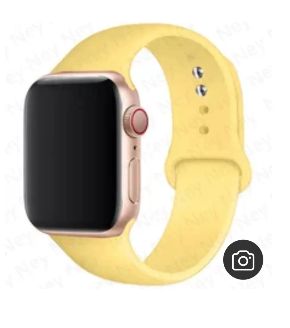 Silicone Apple Watch Band in Yellow