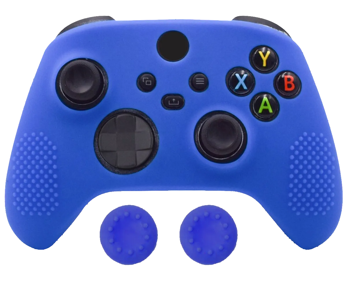 Silicone Cover   Thumb Grips For XBOX Series X Controller Case Skin - Blue