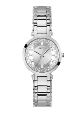 Silver Crystal Clear Glitz Watch