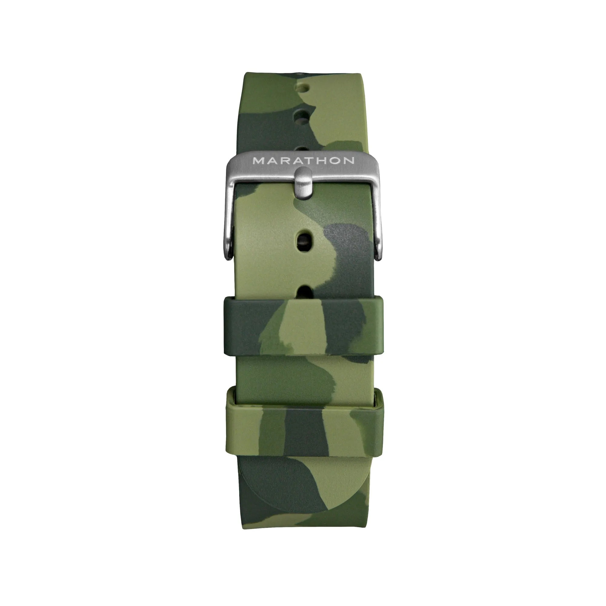 Single-Piece Rubber Strap, Green Camo, 20mm