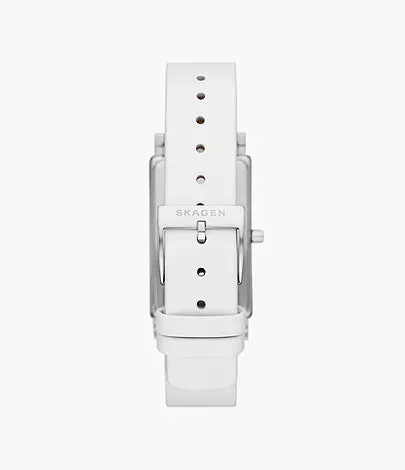 SKW3141 - Skagen Hagen Three-Hand White Leather Watch for Ladies