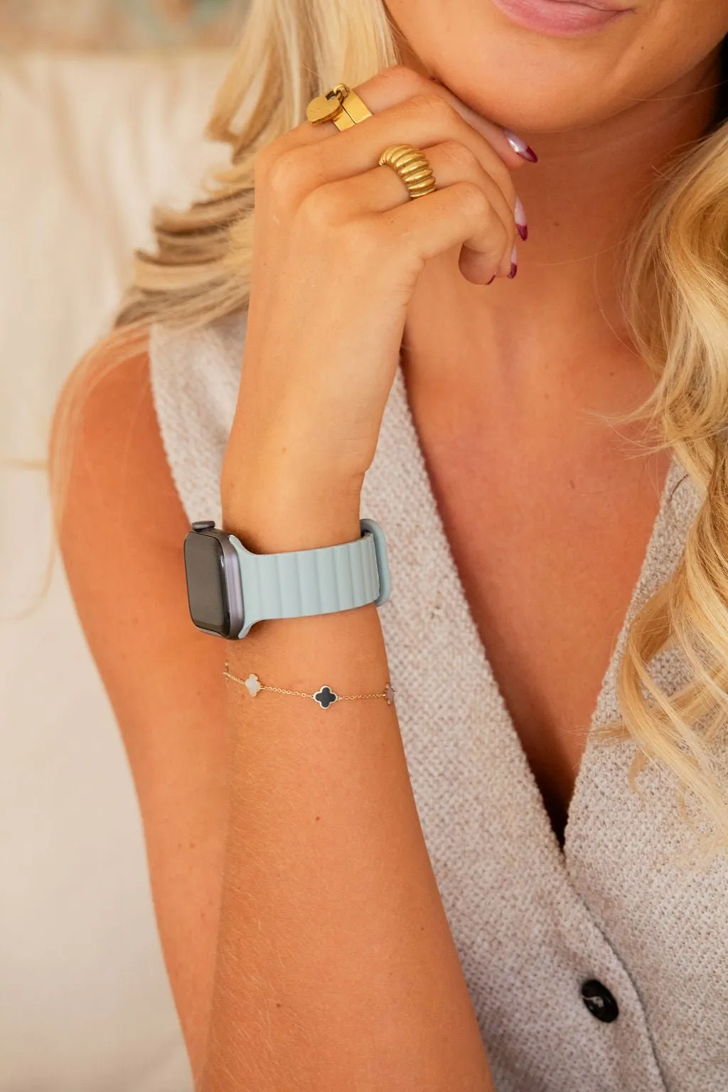 Soft Sage Magnetic Loop Watch Band