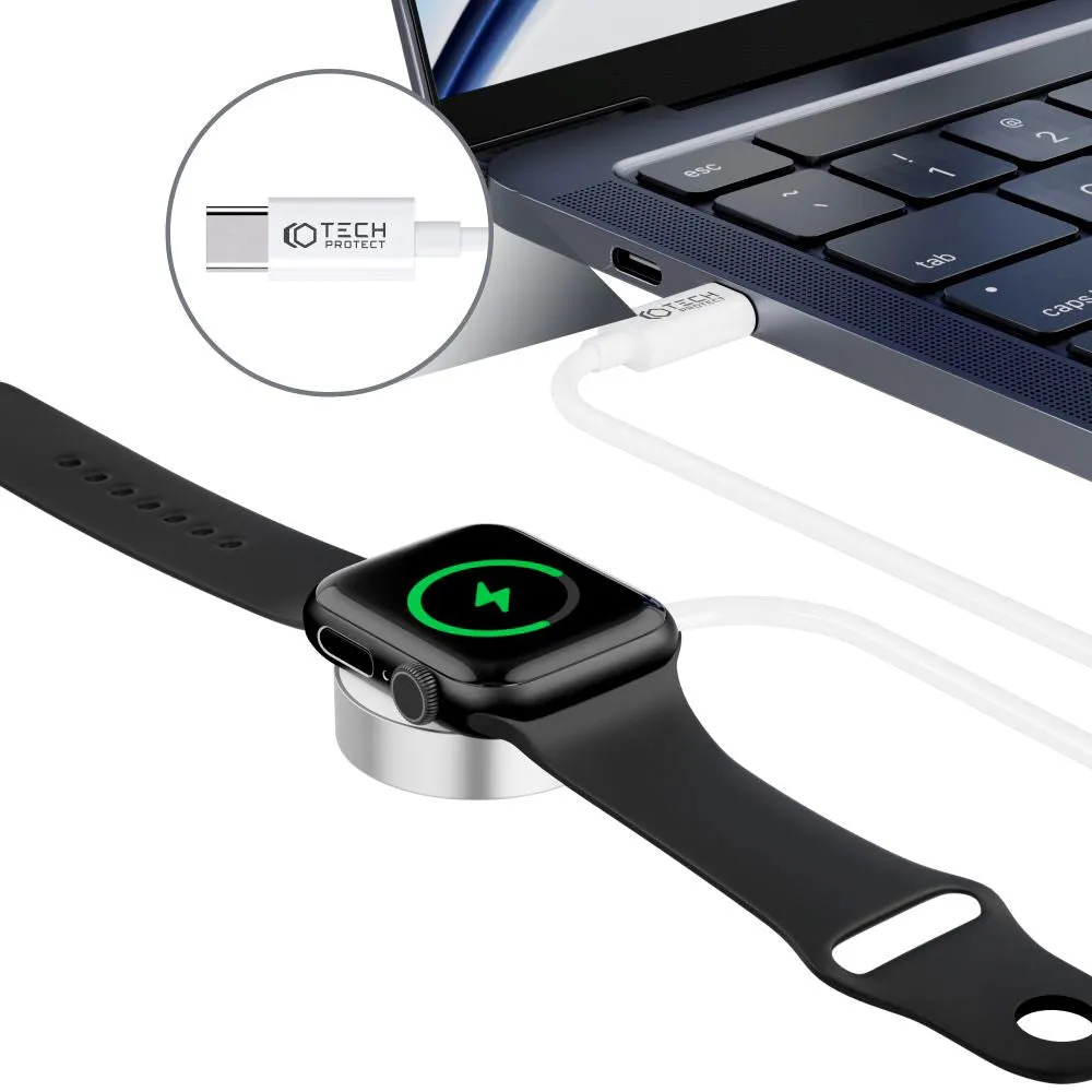 Tech-Protect Ultraboost Opladekabel til Apple Watch (2.5W) - 1.2m - Hvid