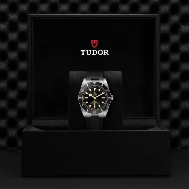 TUDOR Black Bay 54 37mm Case, Black Dial, Black Rubber Bracelet (M79000N-0002)