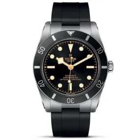 TUDOR Black Bay 54 37mm Case, Black Dial, Black Rubber Bracelet (M79000N-0002)