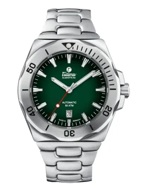 Tutima M2 Seven Seas S Stainless Steel Green Dial 6155-06