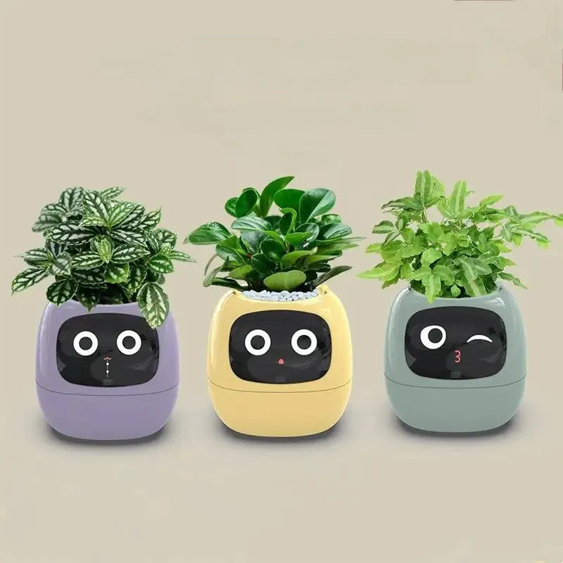 Tuya IVY Smart Life Planter Robot Intelligent Plant Maintenance Robot AI Chips Rich Expression Interaction Companion Custom Gift