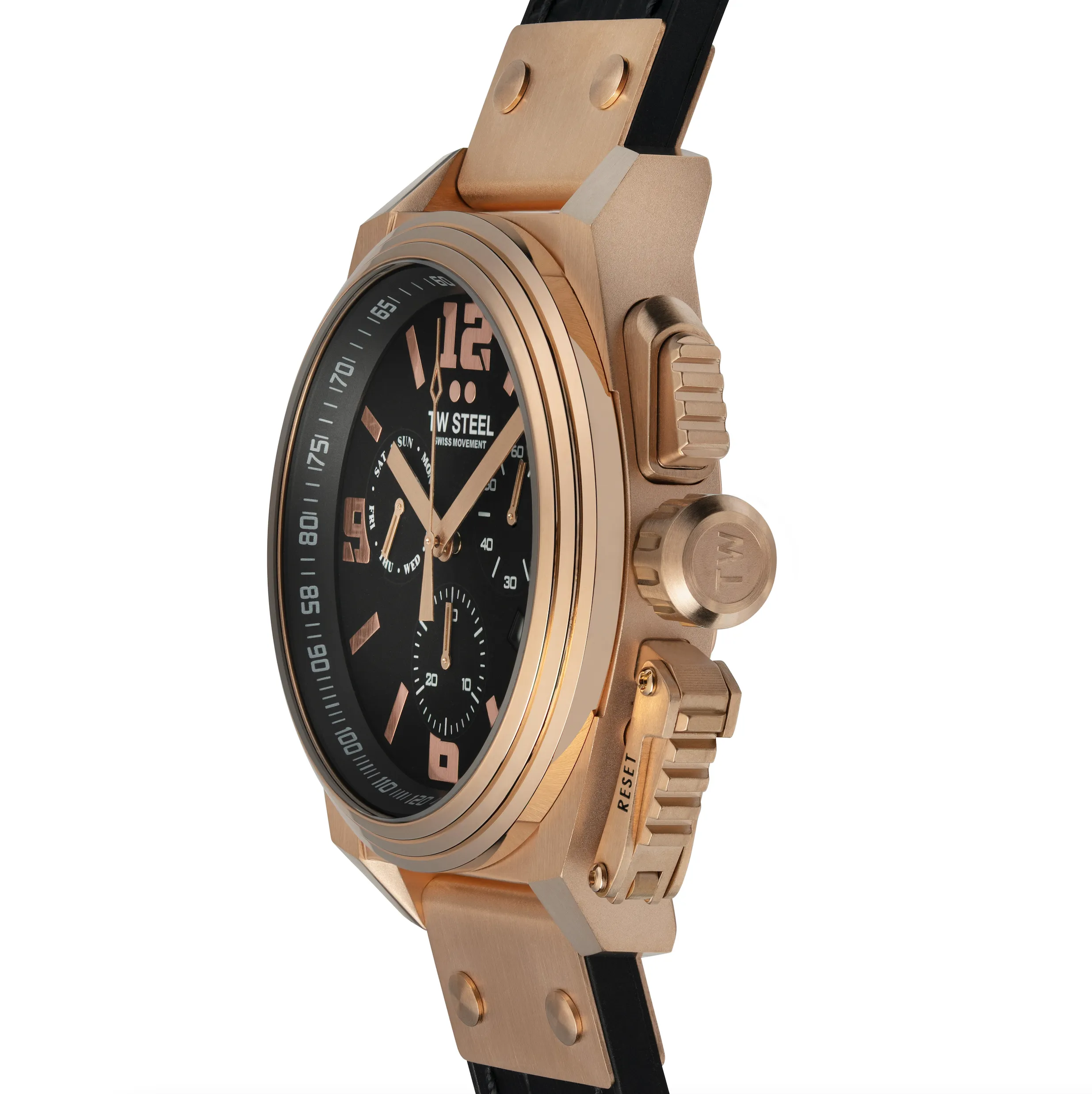 TW Steel Watch Swiss Canteen Chronograph Rose Gold TW1115