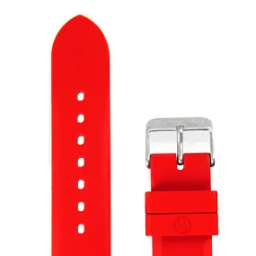 Two-Piece Rubber Dive Strap, Red, 20mm