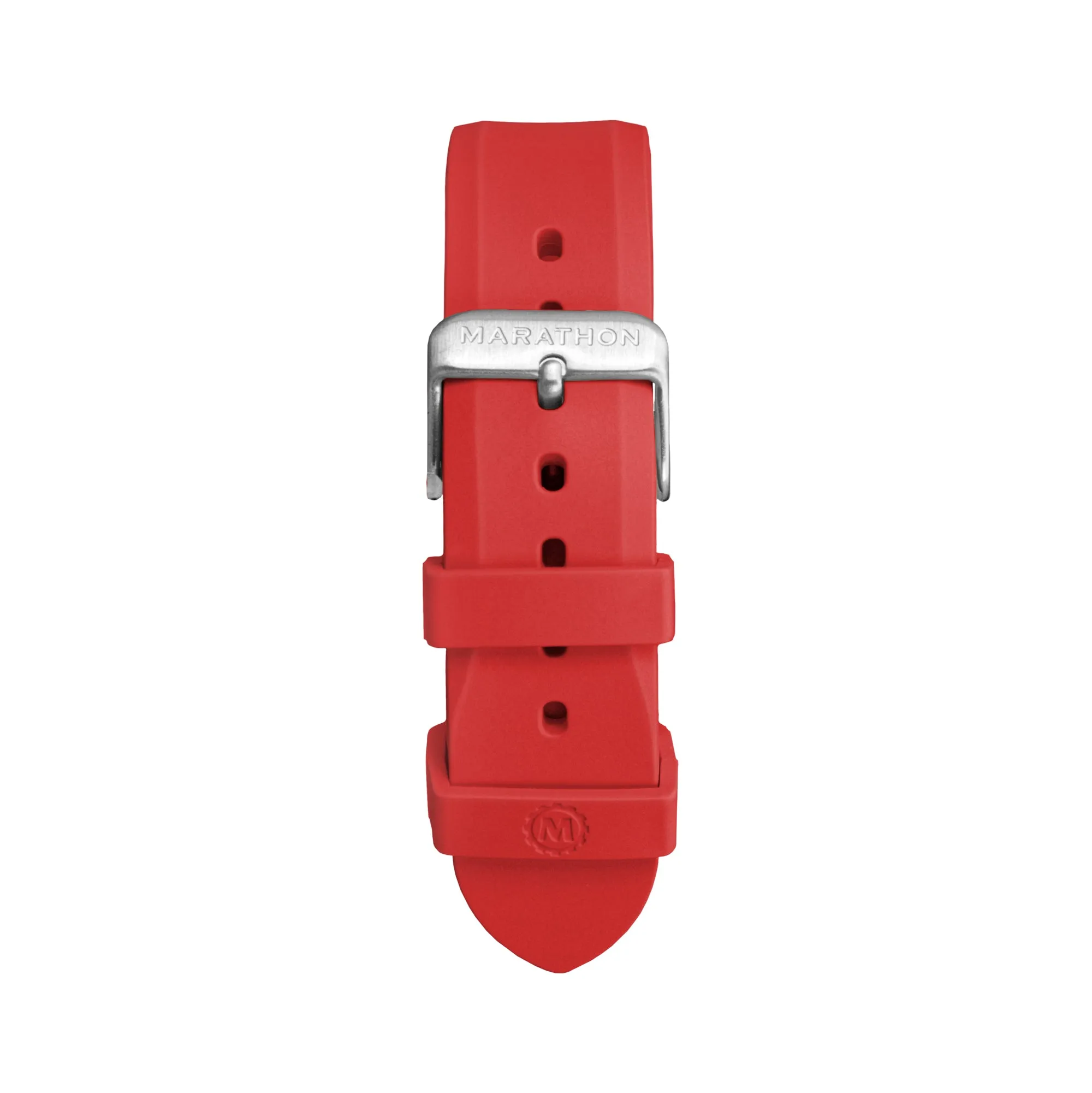 Two-Piece Rubber Dive Strap, Red, 20mm