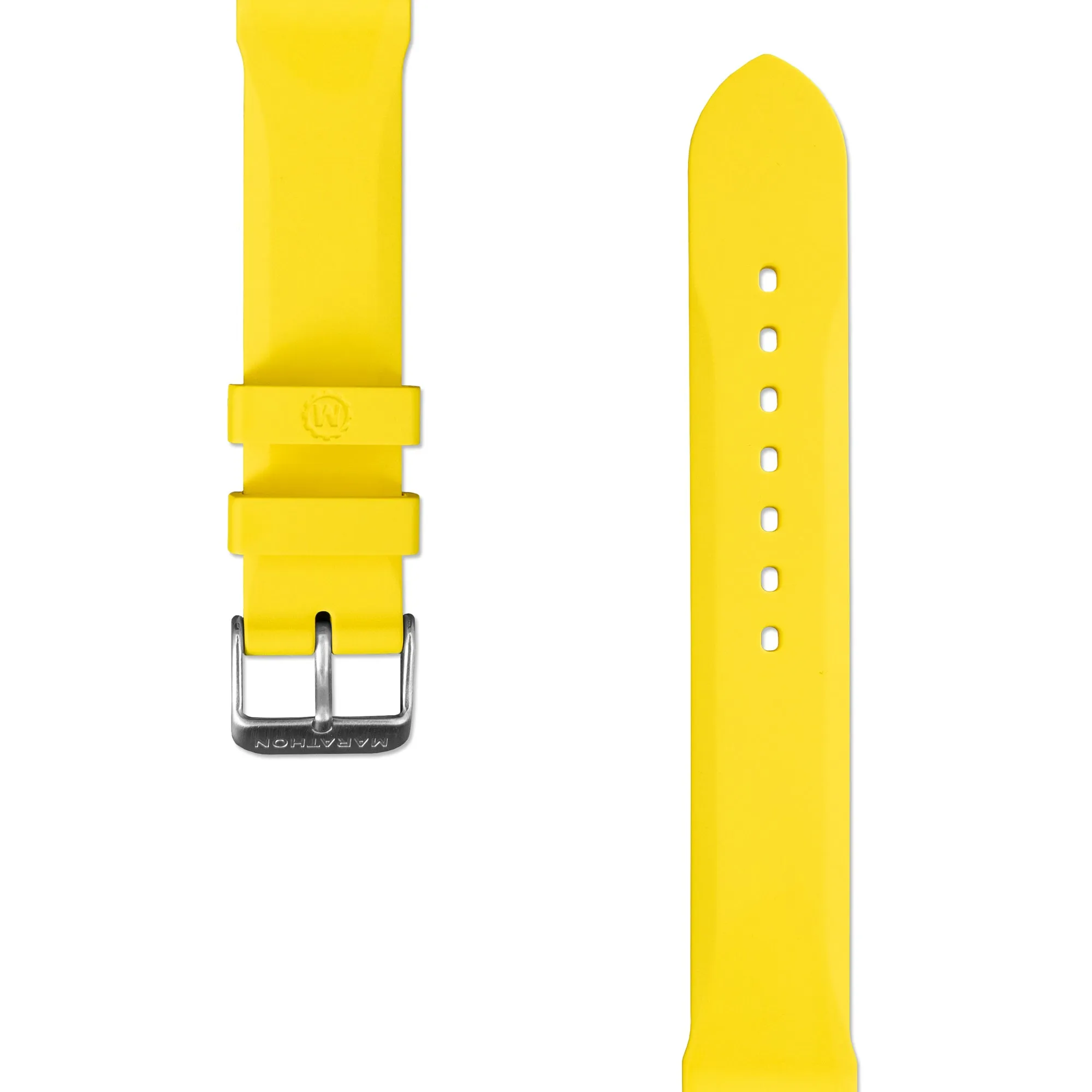 Two-Piece Rubber Dive Strap, Yellow, 20mm