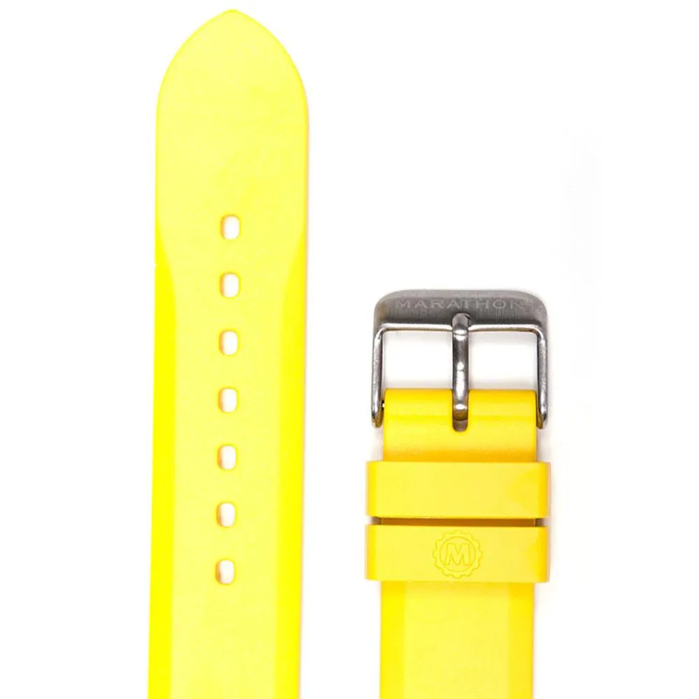 Two-Piece Rubber Dive Strap, Yellow, 20mm