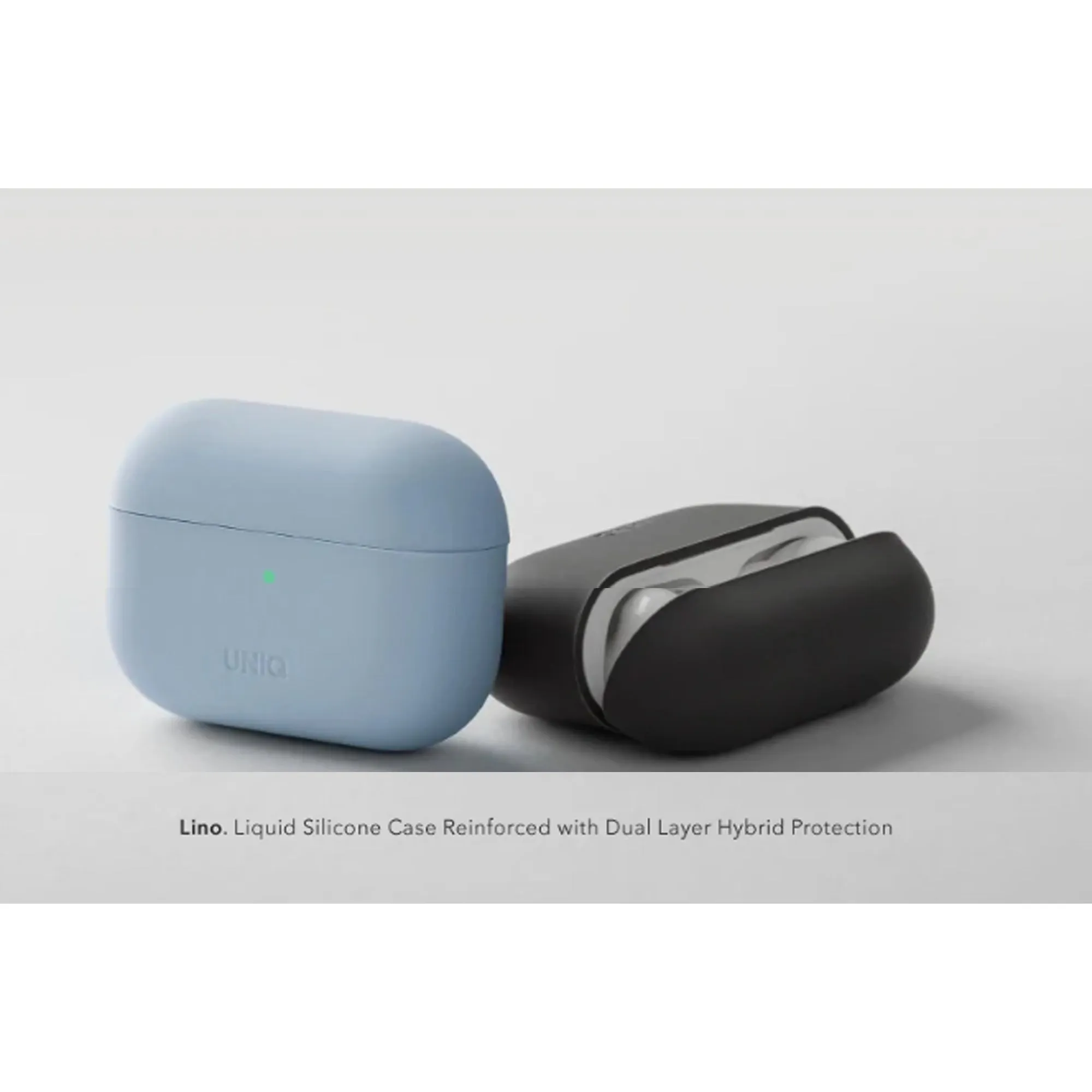 UNIQ Lino Airpods Pro 2 ( 2nd Gen ) - Silicone Case - Ash (Grey) ( Barcode: 8886463683521 )