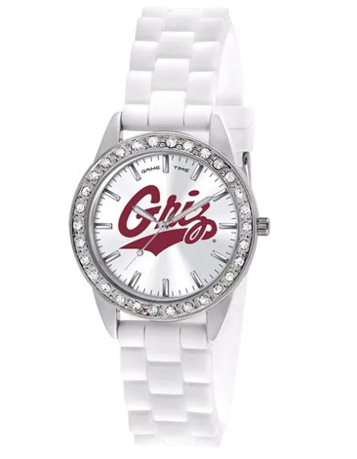 University of Montana Womens Frost Watch - Crystal Bezel - Silicone Strap