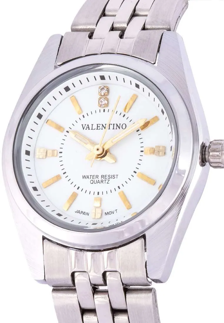 Valentino 20121693-SILVER - WHITE DIAL Stainless Steel Watch for Women