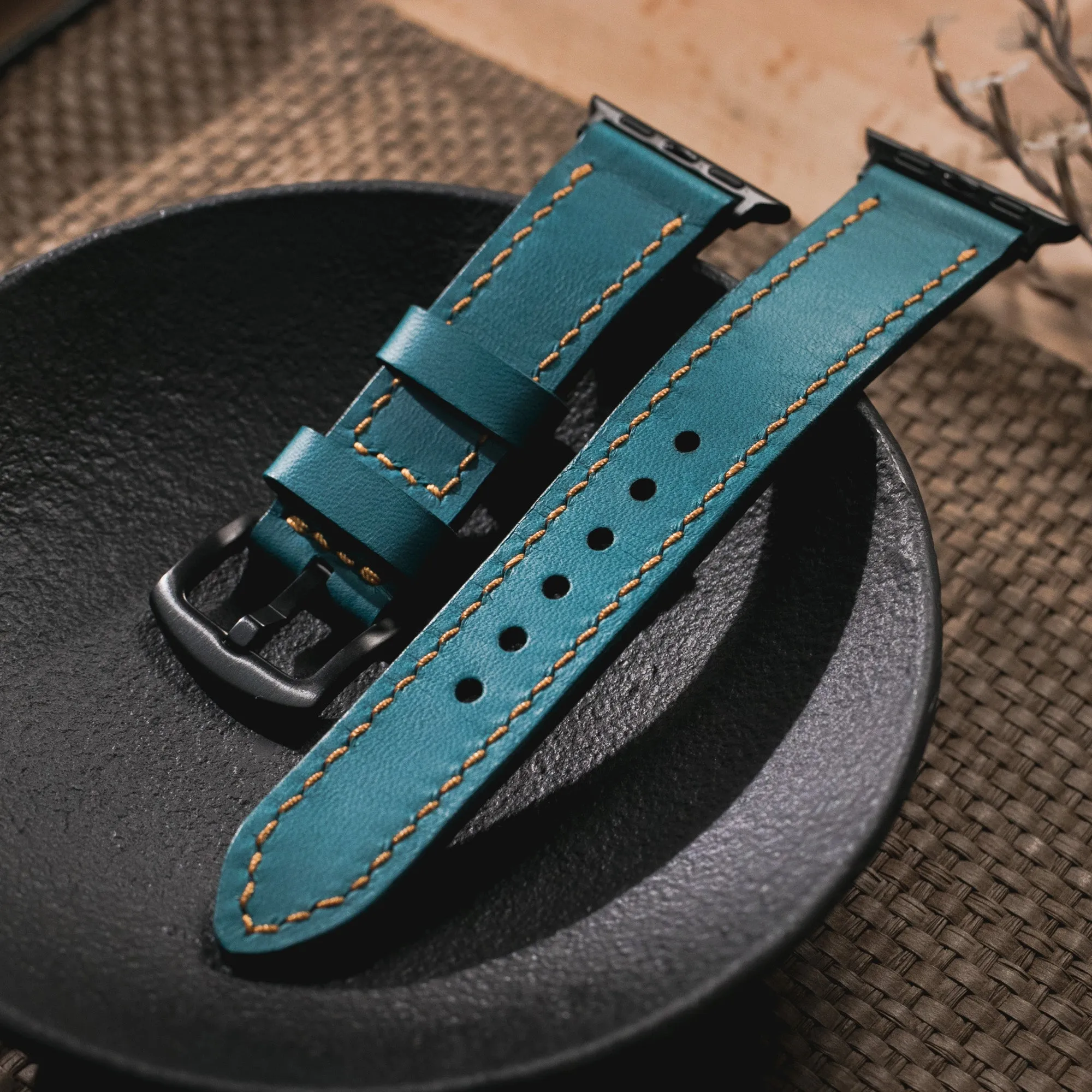 VegTan Leather Apple Watch Strap - Teal