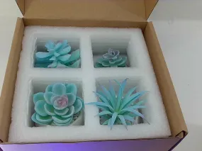 Velener Set of 4 Artificial Succulents Home Decor Plant Accessories