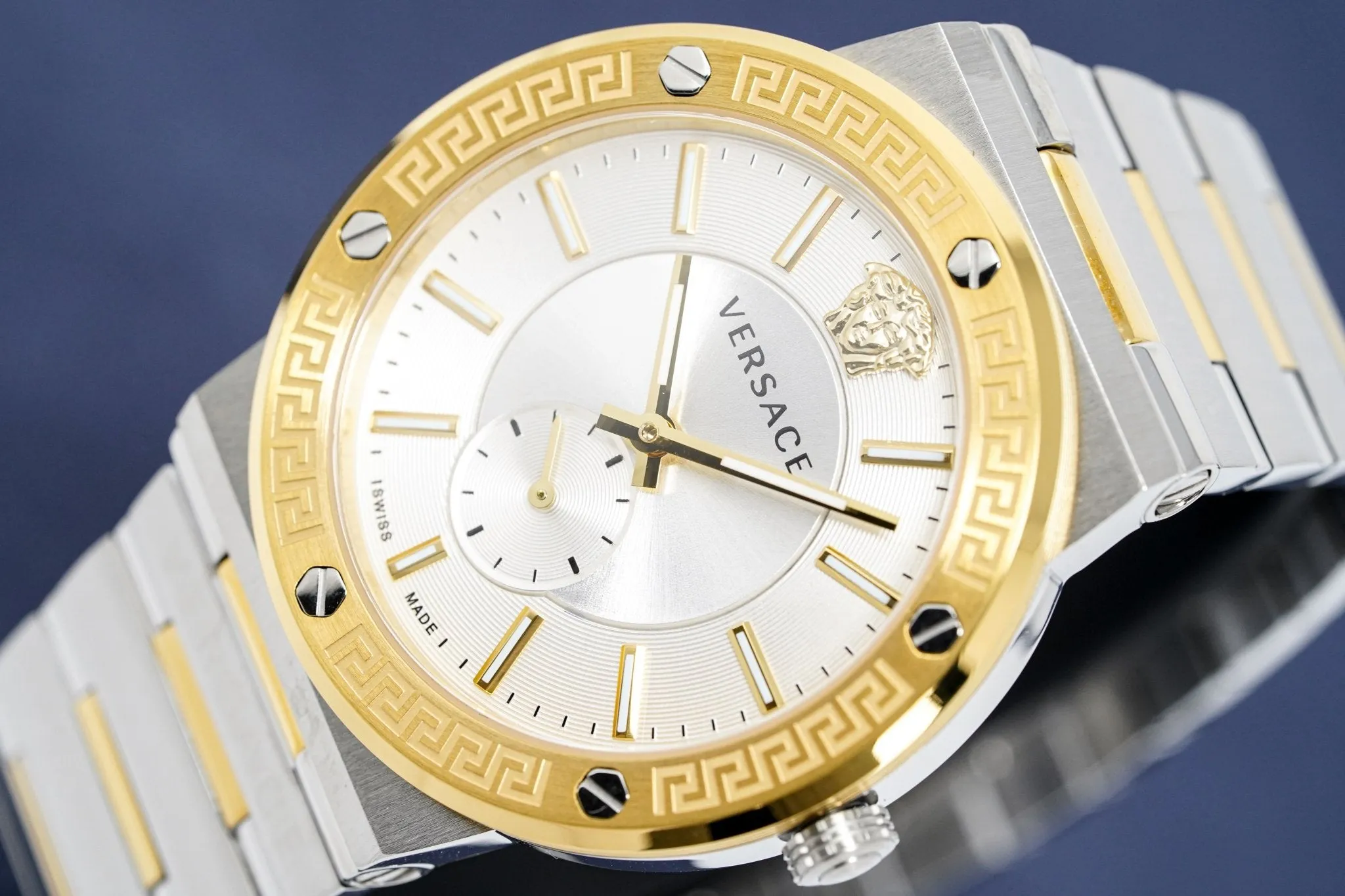 Versace Men's Watch Greca Logo Small Seconds Two-Tone VEVI00320