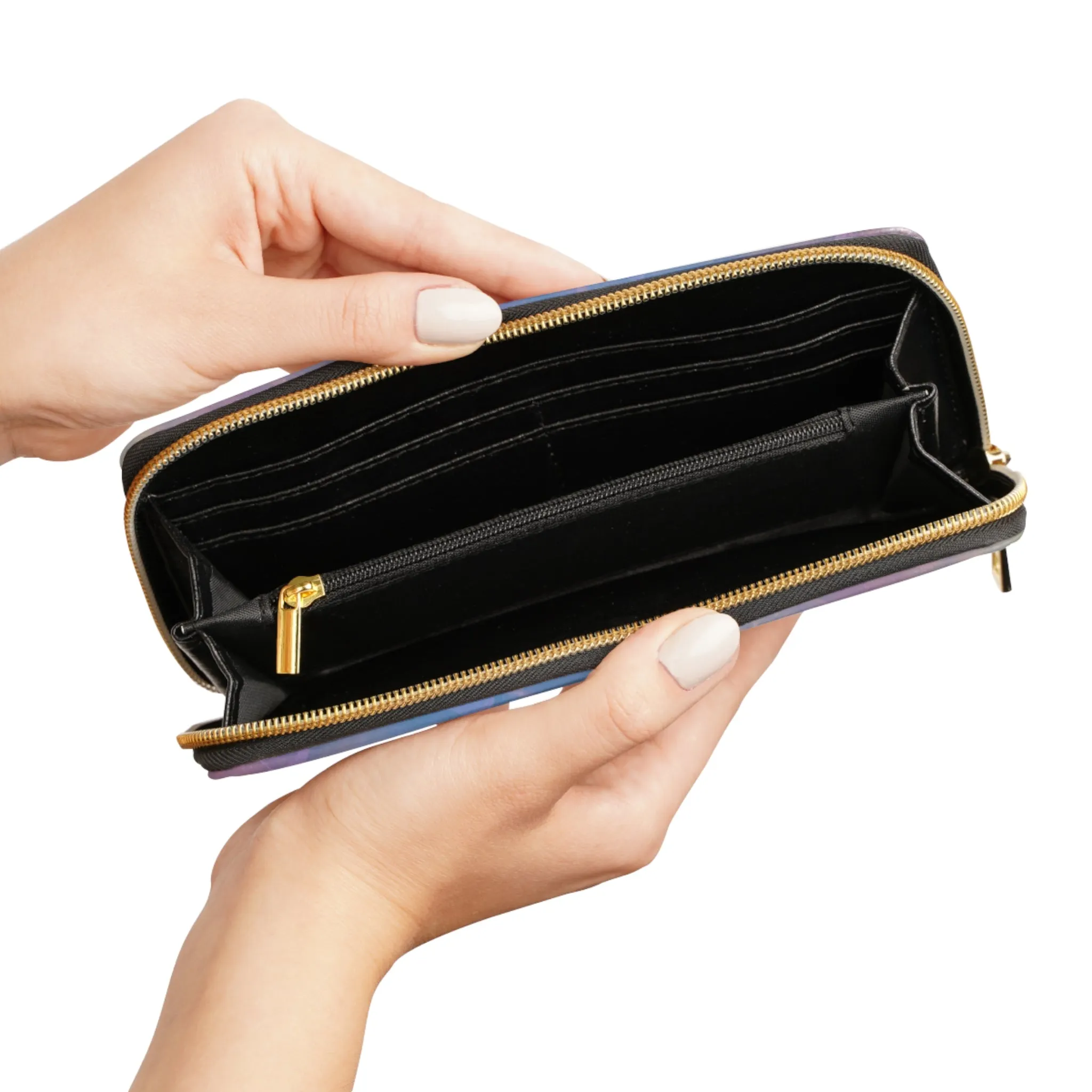 Wallet: Iridescent Zipper Wallet