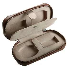 WatchGecko Dual Travel Watch Case - Brown