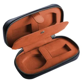 WatchGecko Dual Travel Watch Case - Navy Blue