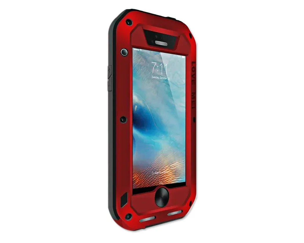 Waterproof Series iPhone SE Metal Case - Red