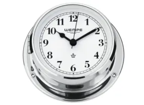 Wempe Skiff Series Yacht Clock 110mm - Chrome Case