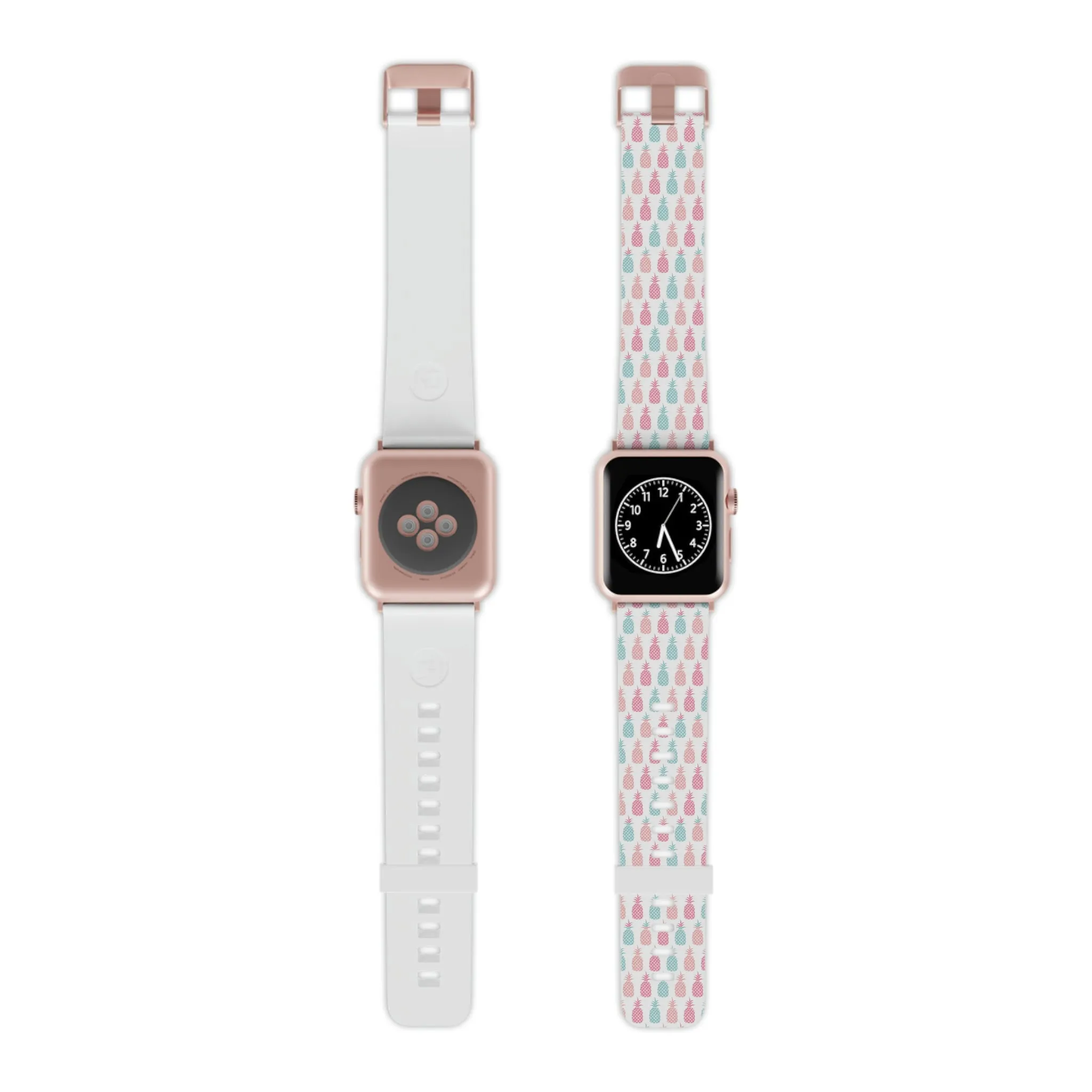 White Pineapple Pattern Thermo Elastomer Watch Band for Apple Watch