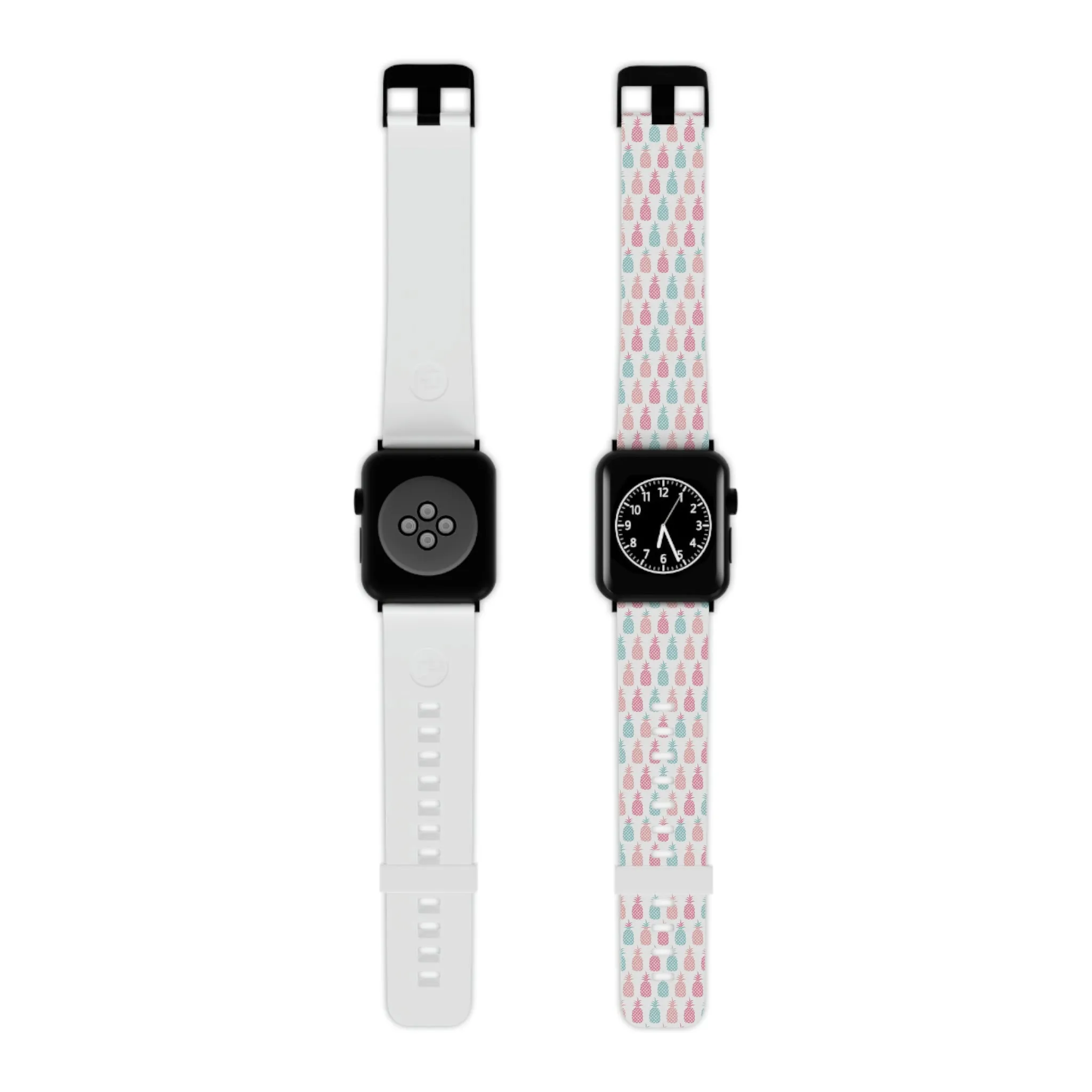 White Pineapple Pattern Thermo Elastomer Watch Band for Apple Watch