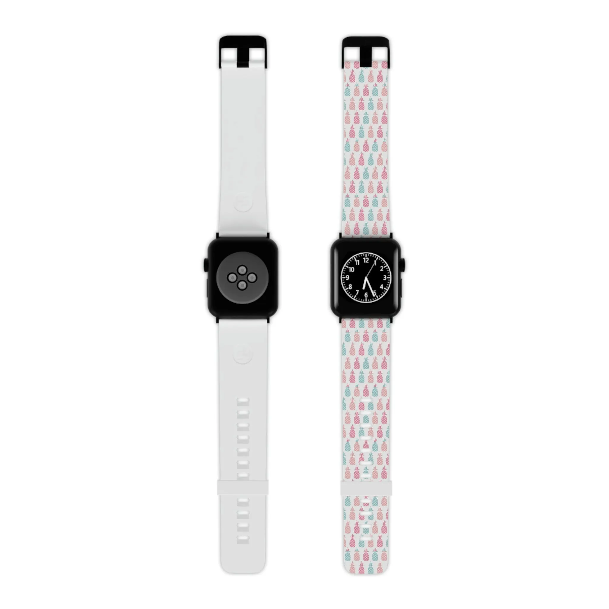 White Pineapple Pattern Thermo Elastomer Watch Band for Apple Watch