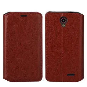 ZTE Prestige Case | ZTE Sonata 3 | ZTE Avid Plus | ZTE Avid Trio Pu Leather Magnetic Flip Fold[Kickstand] Wallet Case with ID & Card Slots for ZTE Prestige/Sonata3/Avid/Avid Plus - Maroon